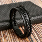 Bracelet Stell Artisanal En Cuir (Unisex)