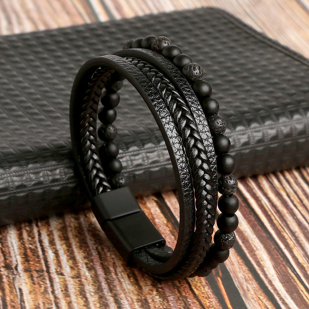 Bracelet Stell Artisanal En Cuir (Unisex)