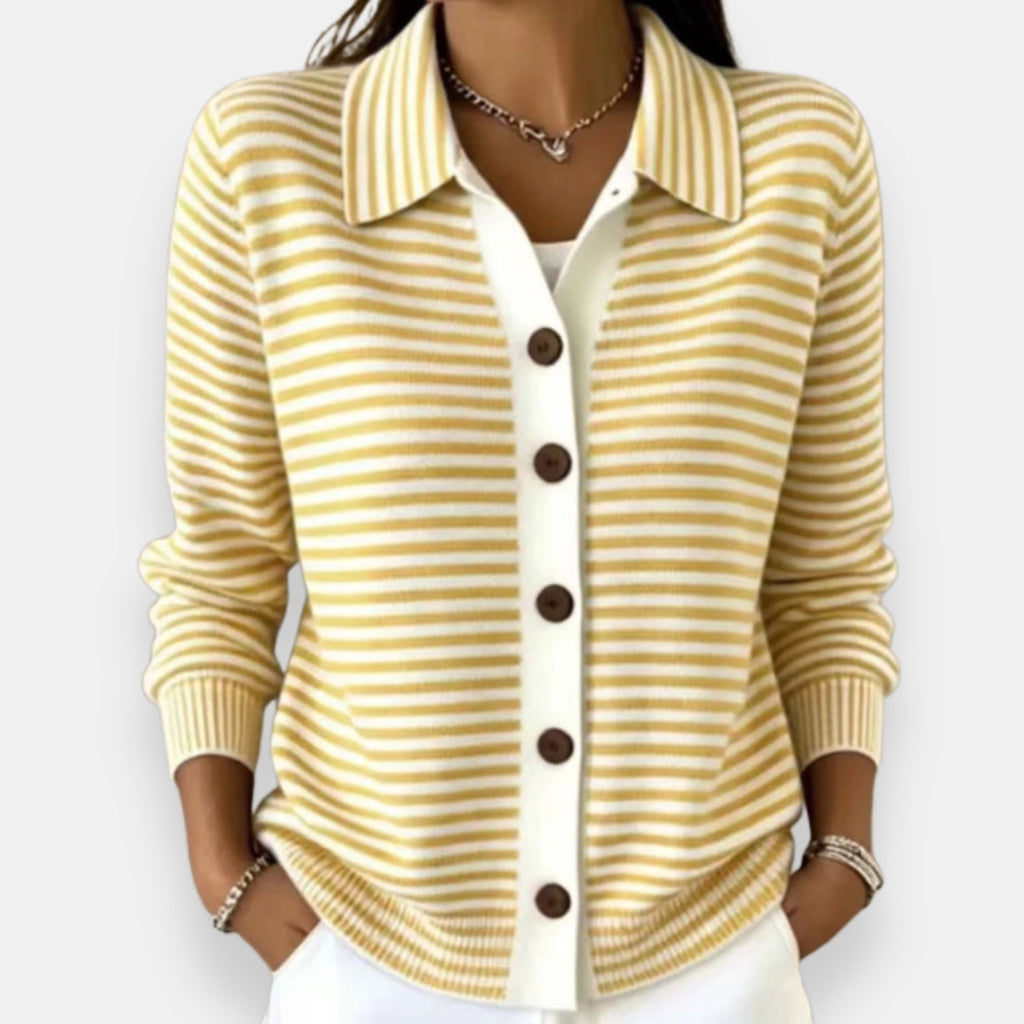 Elia – Cardigan rayé en coton
