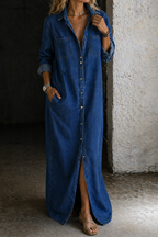 Robe Dénise Boutonnée En Denim
