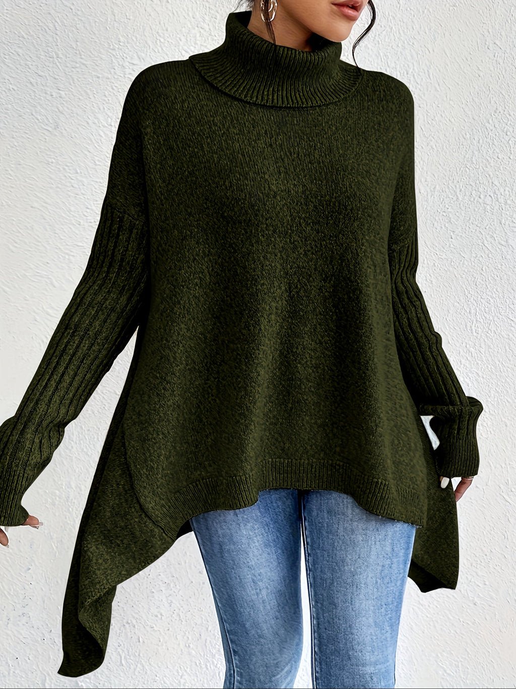 Pull Col Montant Élégant & Décontracté