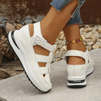Sandales Baskets Orthopédiques En Cuir Végétal