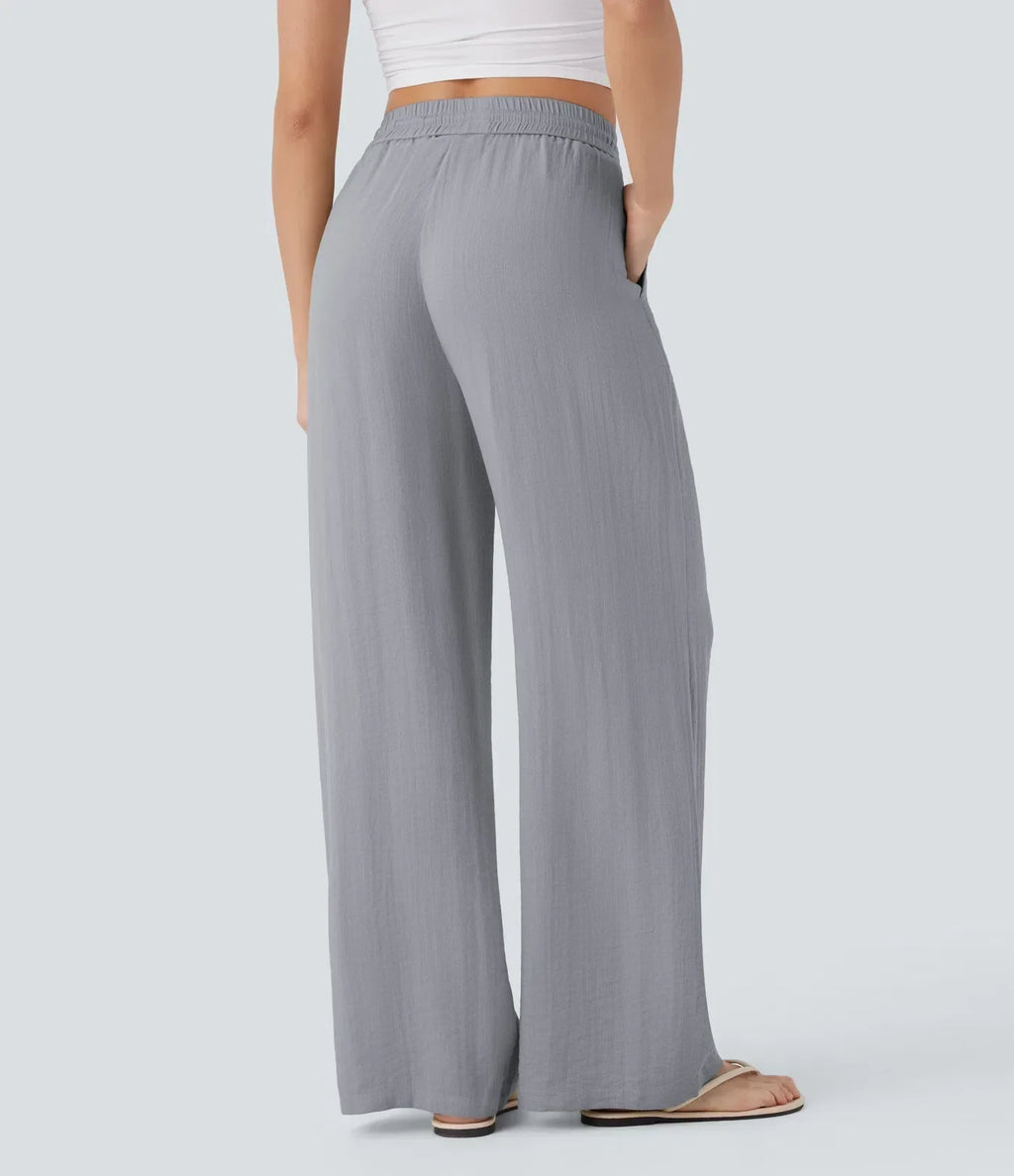 Pantalon En Lin Décontracté & Aéré