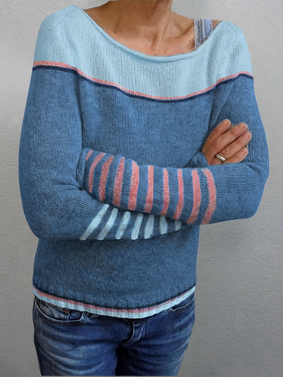 Pull Rayé En Cachemire