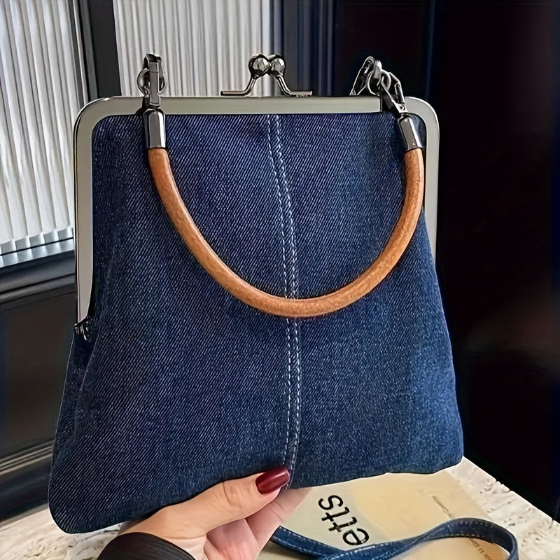 Sac À Bandoulière En Jean Premium