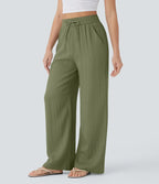 Pantalon En Lin Décontracté & Aéré