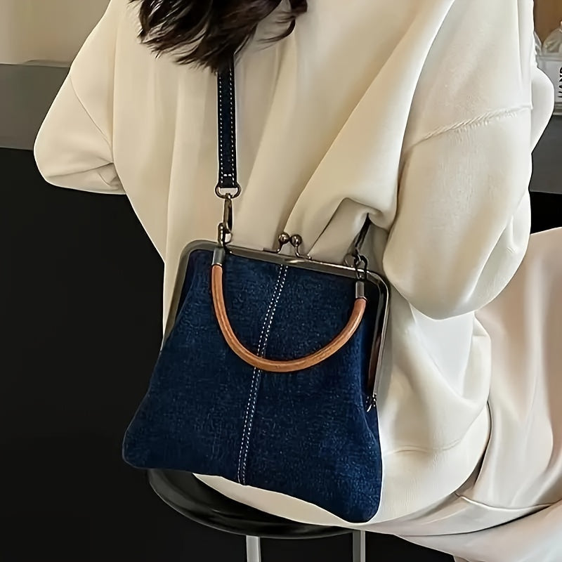 Sac À Bandoulière En Jean Premium