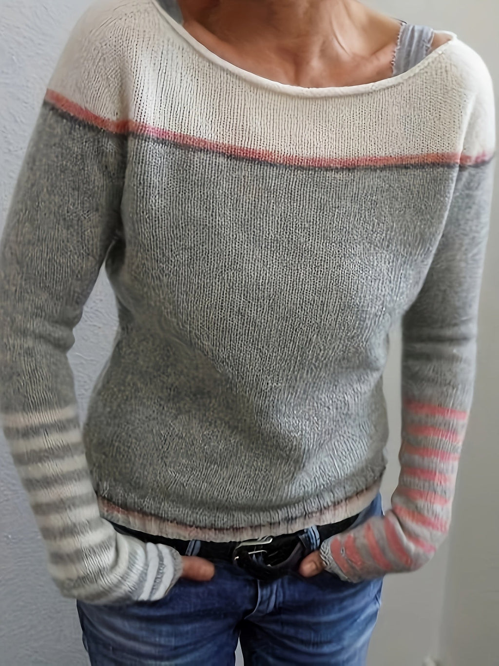 Pull Rayé En Cachemire