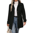 Manteau Monique Élégant Avec Col Châle À Revers