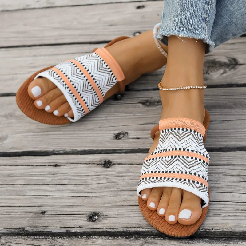 Sandales Hawar À Motif Bohème