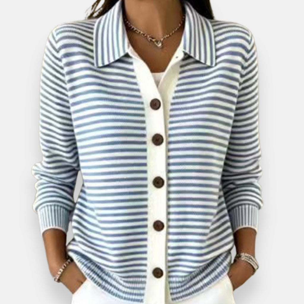 Elia – Cardigan rayé en coton