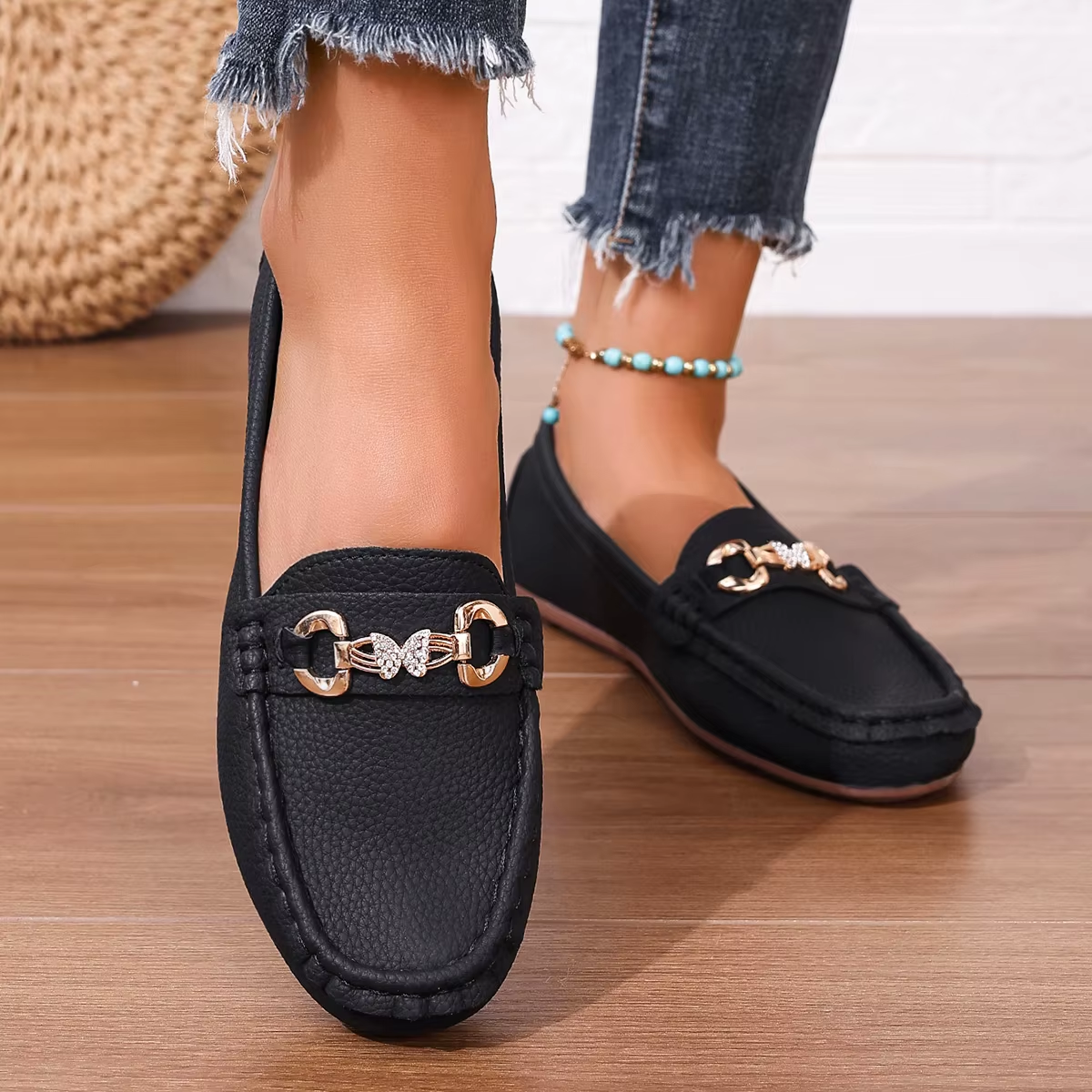 Mocassins Ricci En Cuir Pour Femmes