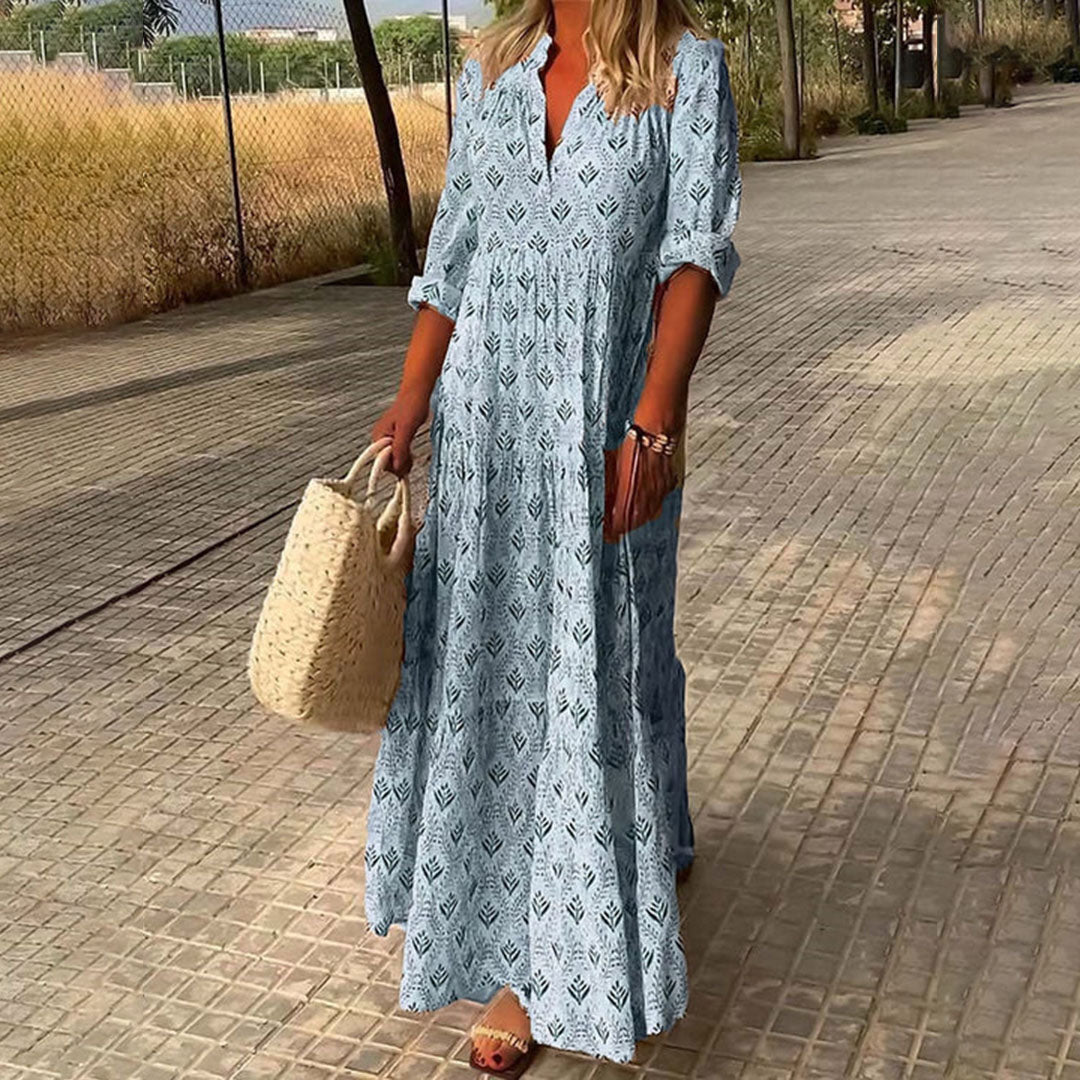 Robe Boho Légère En Col V