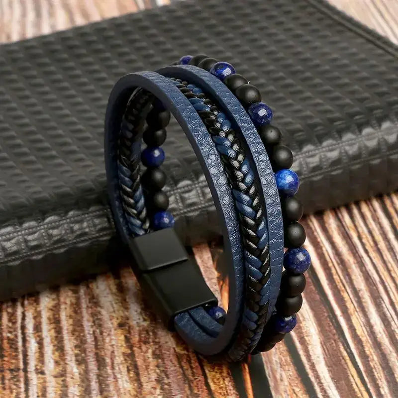 Bracelet Stell Artisanal En Cuir (Unisex)