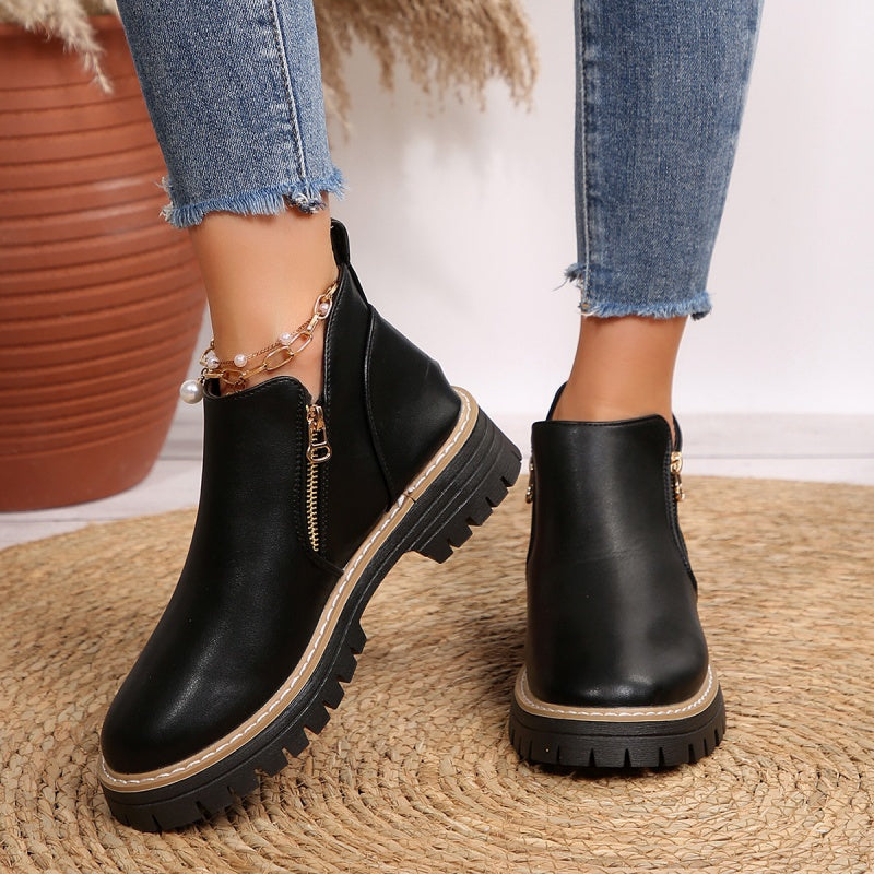 Bottines Alizée Orthopédiques En Cuir