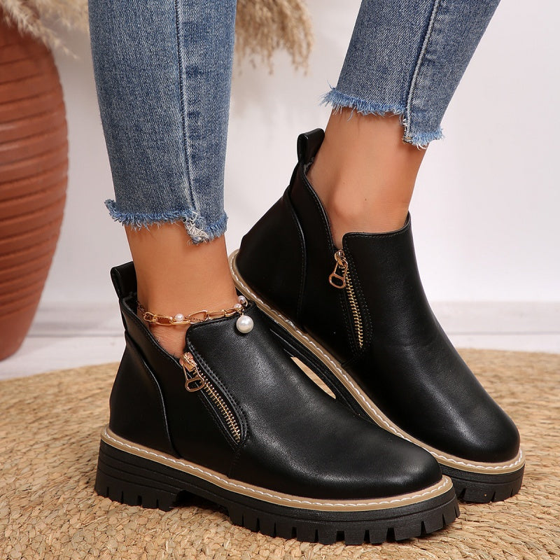 Bottines Alizée Orthopédiques En Cuir