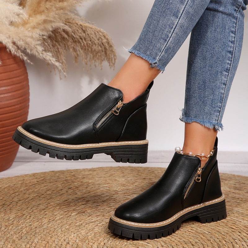 Bottines Alizée Orthopédiques En Cuir