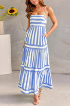 Robe Longue & Légère À Rayures