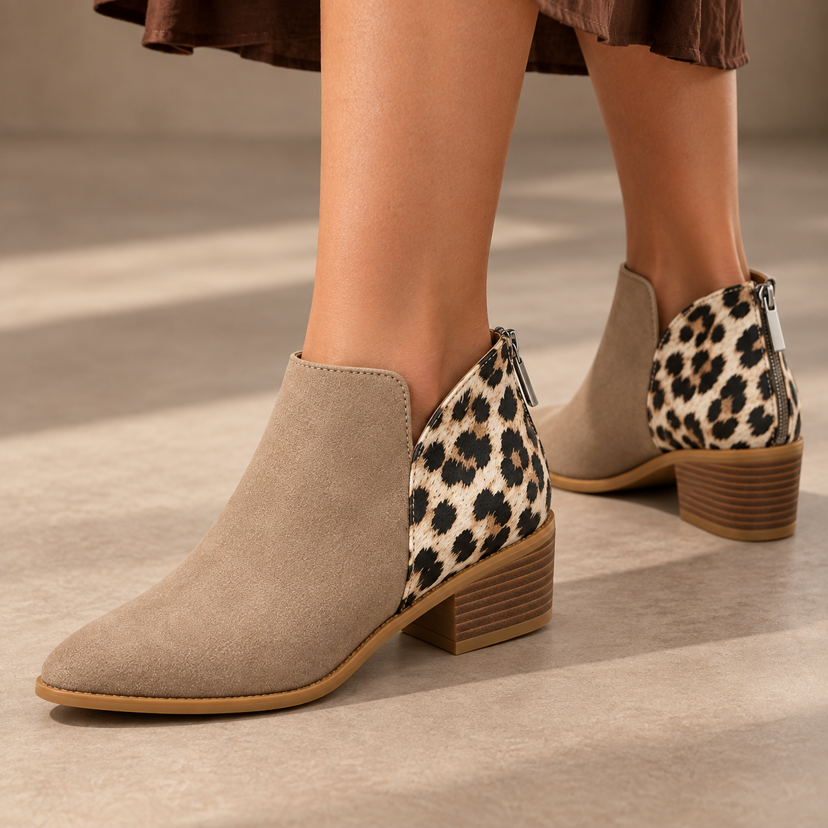 Bottines Léonnie En Daim