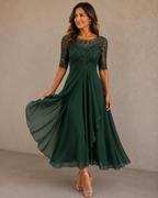 Robe Abella En Dentelle & Mousseline