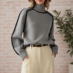 Pull Delphine Col Roulé En Cachemire
