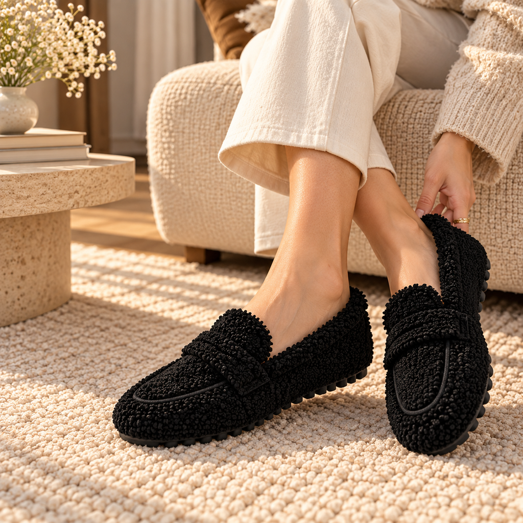 Sofi™ – Calde pantofole in tessuto Teddy