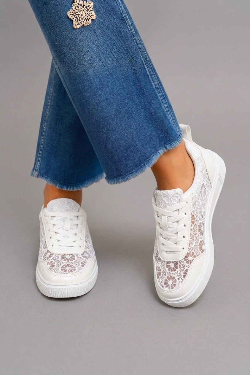 Floria™ – Sneaker in pizzo floreale elegante