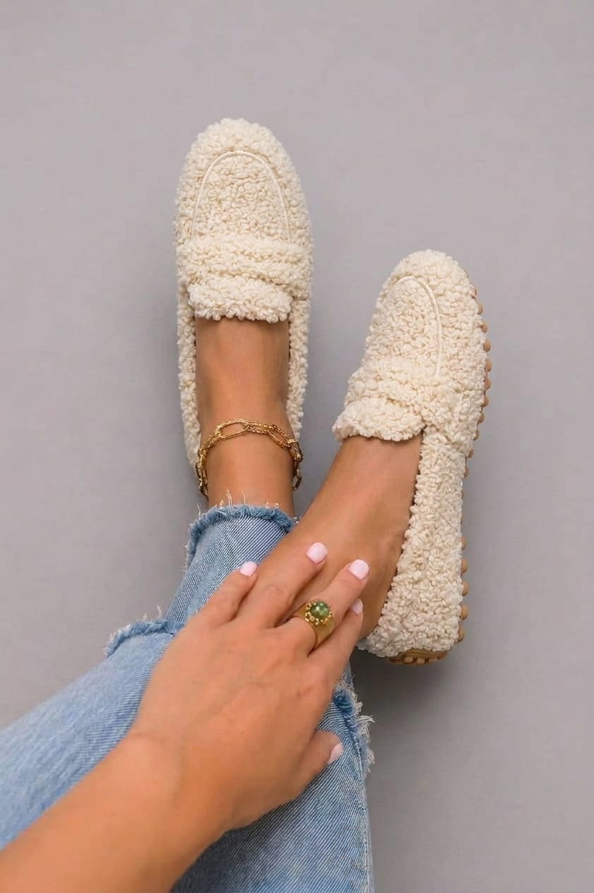 Sofi™ – Calde pantofole in tessuto Teddy