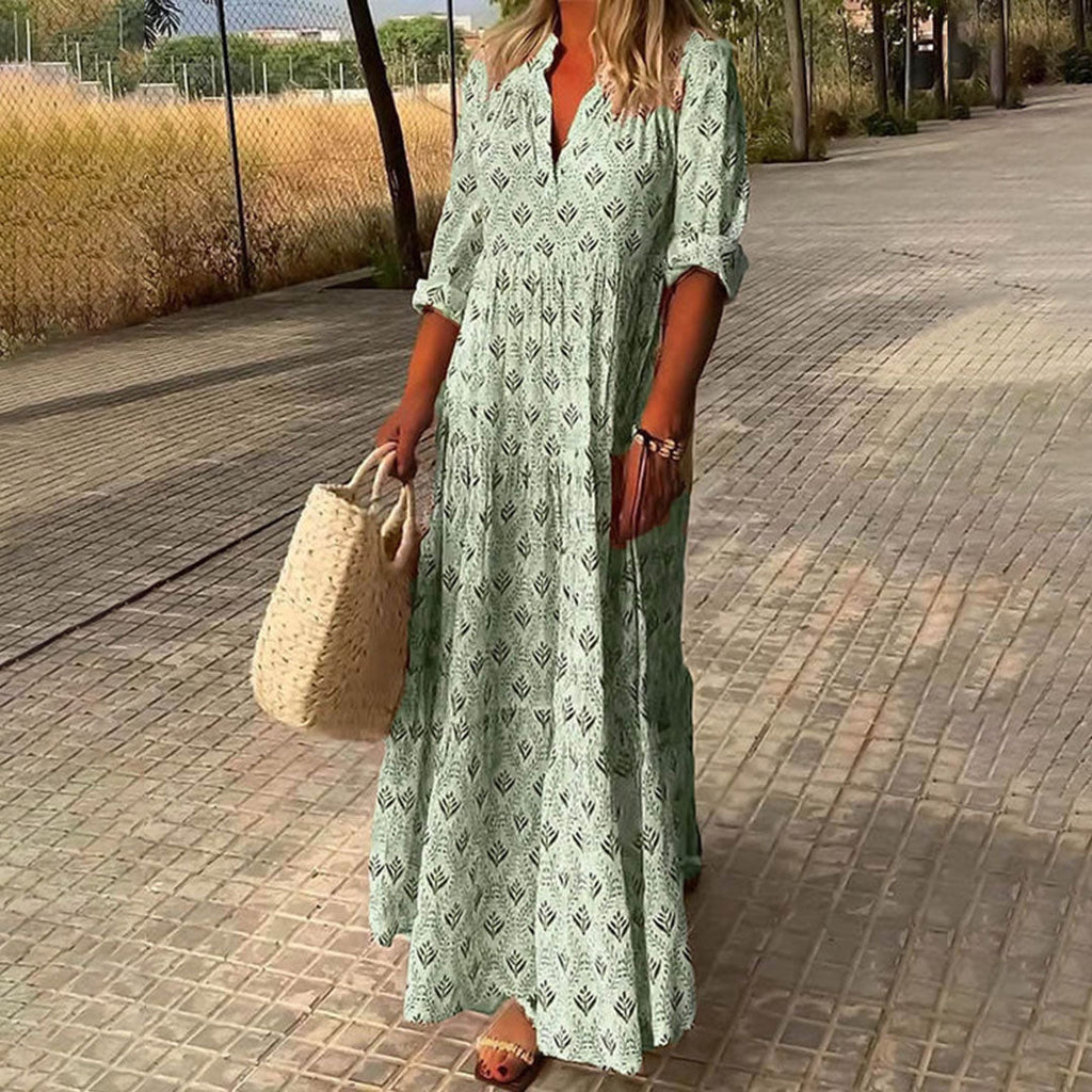 Robe Boho Légère En Col V