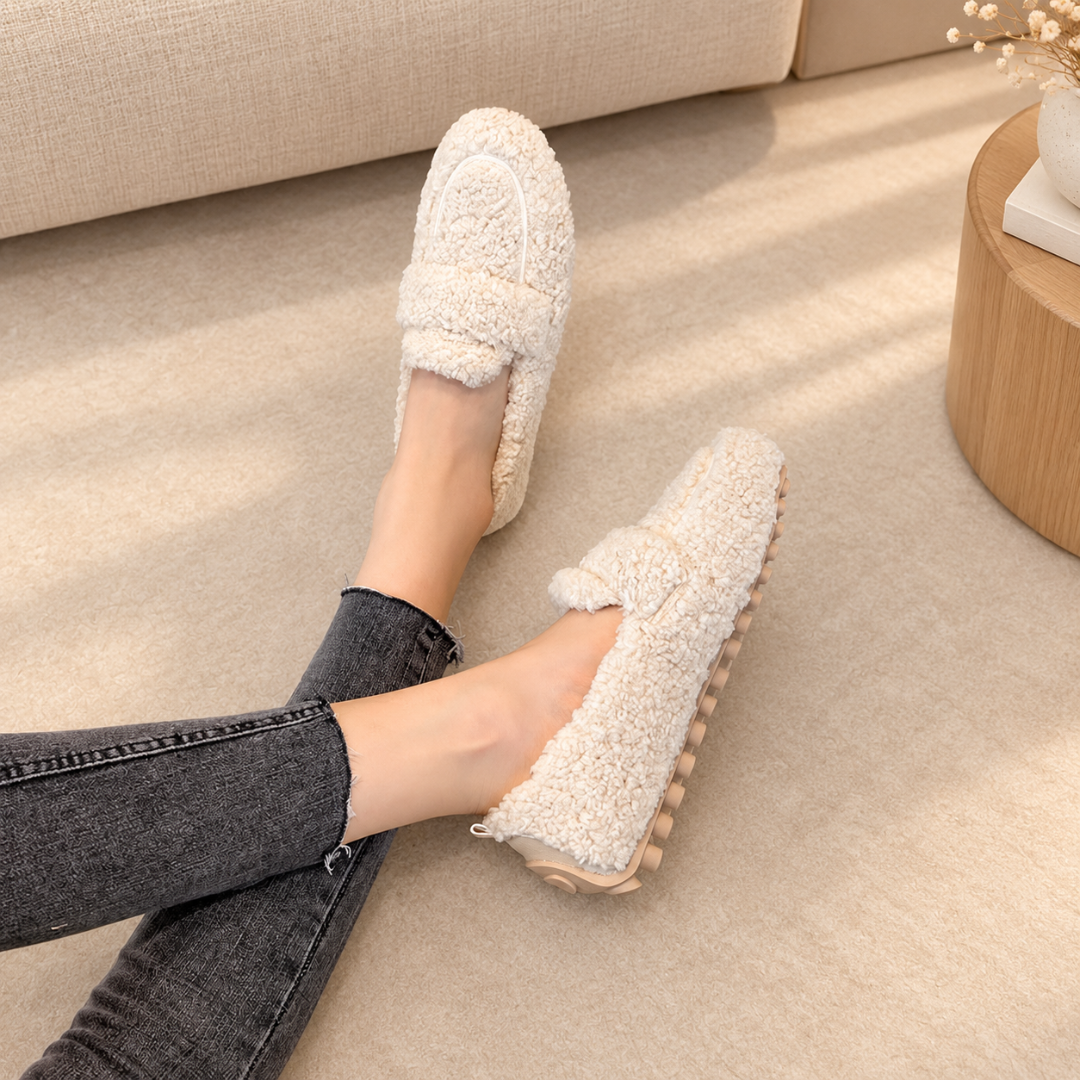 Sofi™ – Calde pantofole in tessuto Teddy