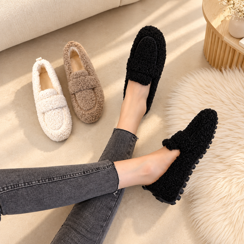 Sofi™ – Calde pantofole in tessuto Teddy