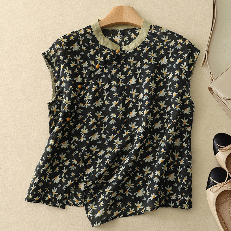 Top Alania Sans Manches En Lin