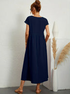 Robe Légère En Coton Doux Avec Poches