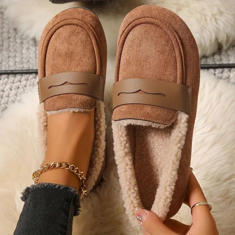 Mocassins d'hiver doublées de polaire