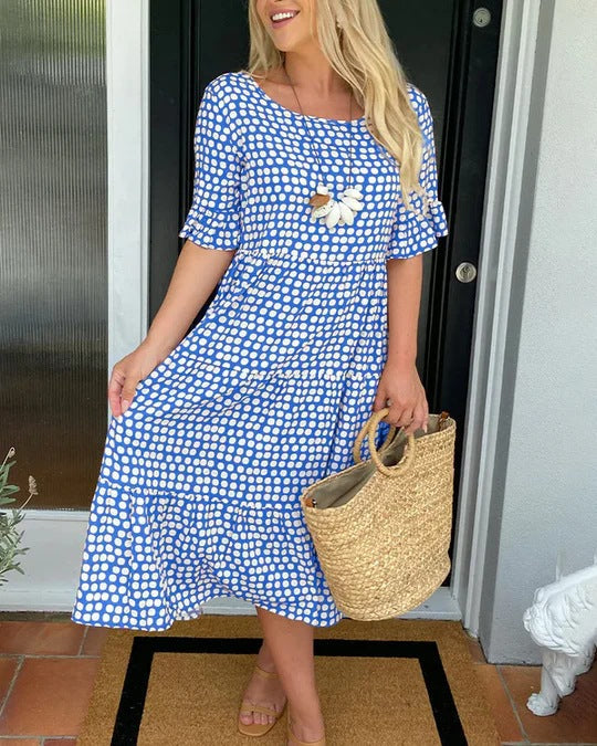 Robe Sisilya À Manches Volantes