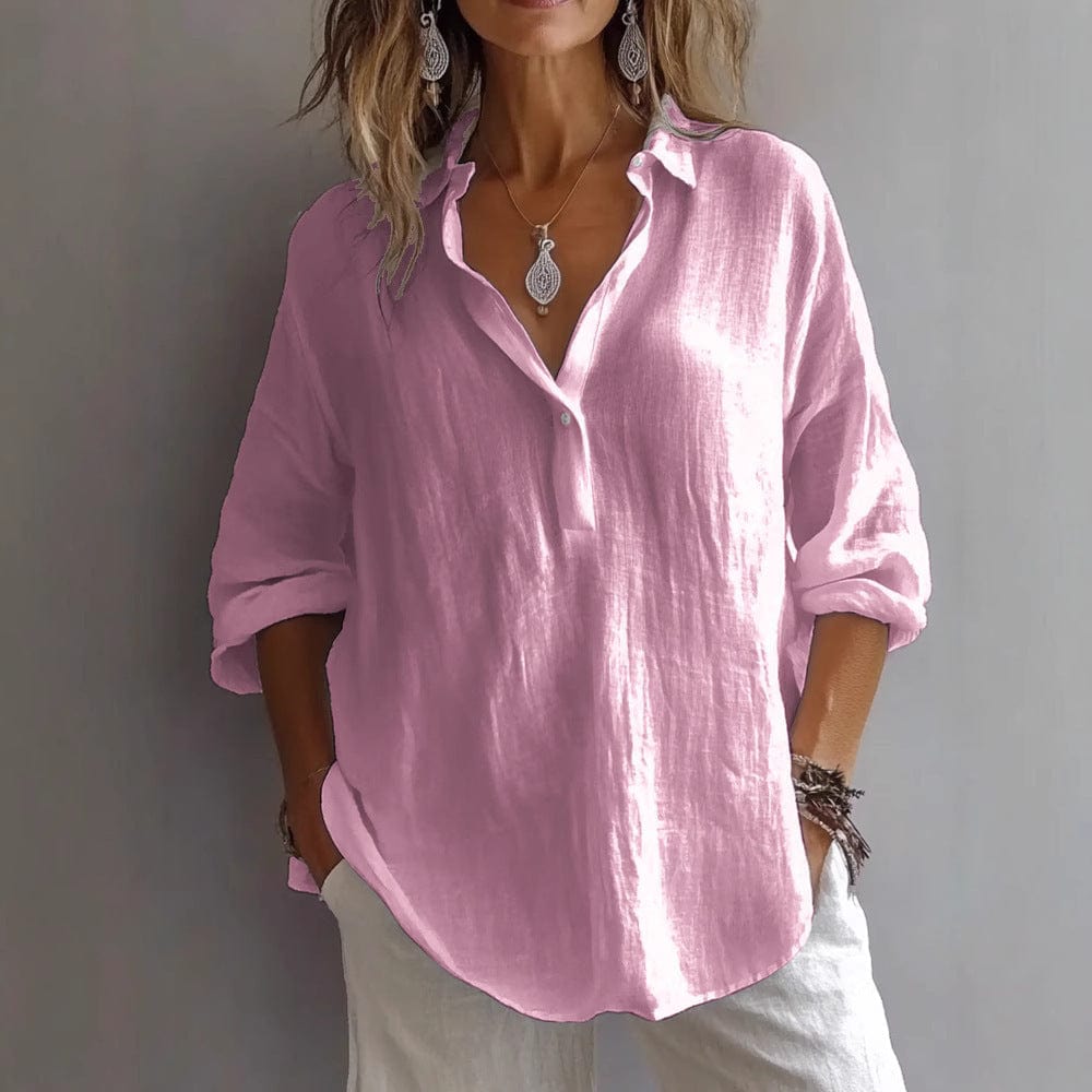 Chemise Décontractée En Lin Doux