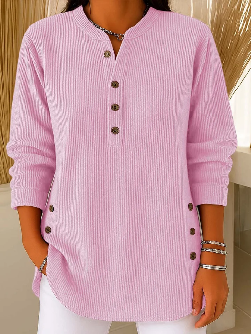 Pull Jade Boutonné En Coton