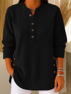 Pull Jade Boutonné En Coton