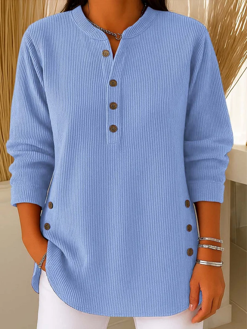 Pull Jade Boutonné En Coton