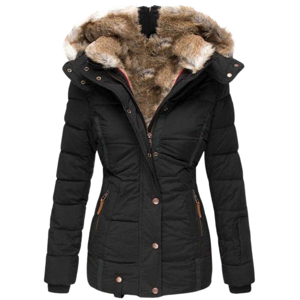 Manteau Elysia En Fourrure Décontracté Avec Capuche