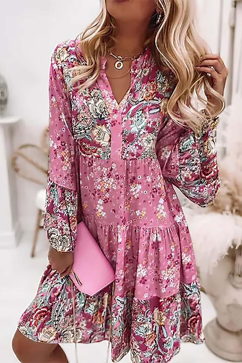 Robe Auckland Bohème Manches Longues