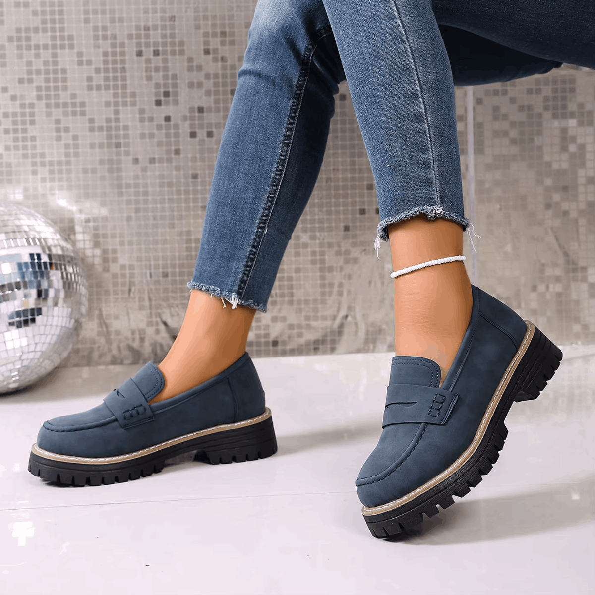 Mira™ – Mocassini con Plateau Stile College