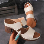 Sandales À Talon Delfina Ultra Confortables