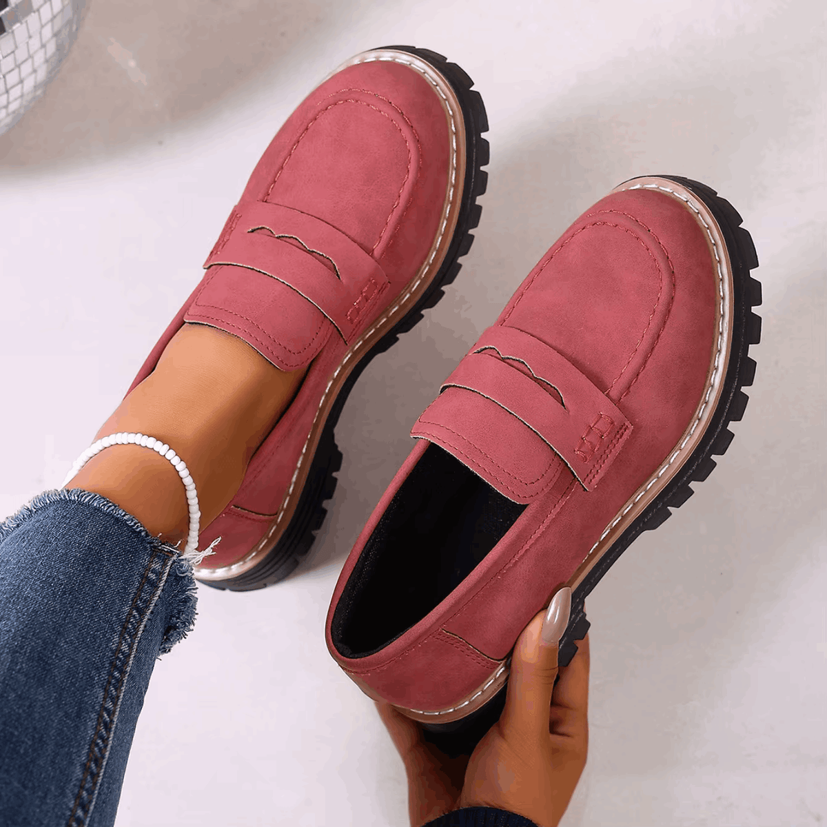 Mira™ – Mocassini con Plateau Stile College