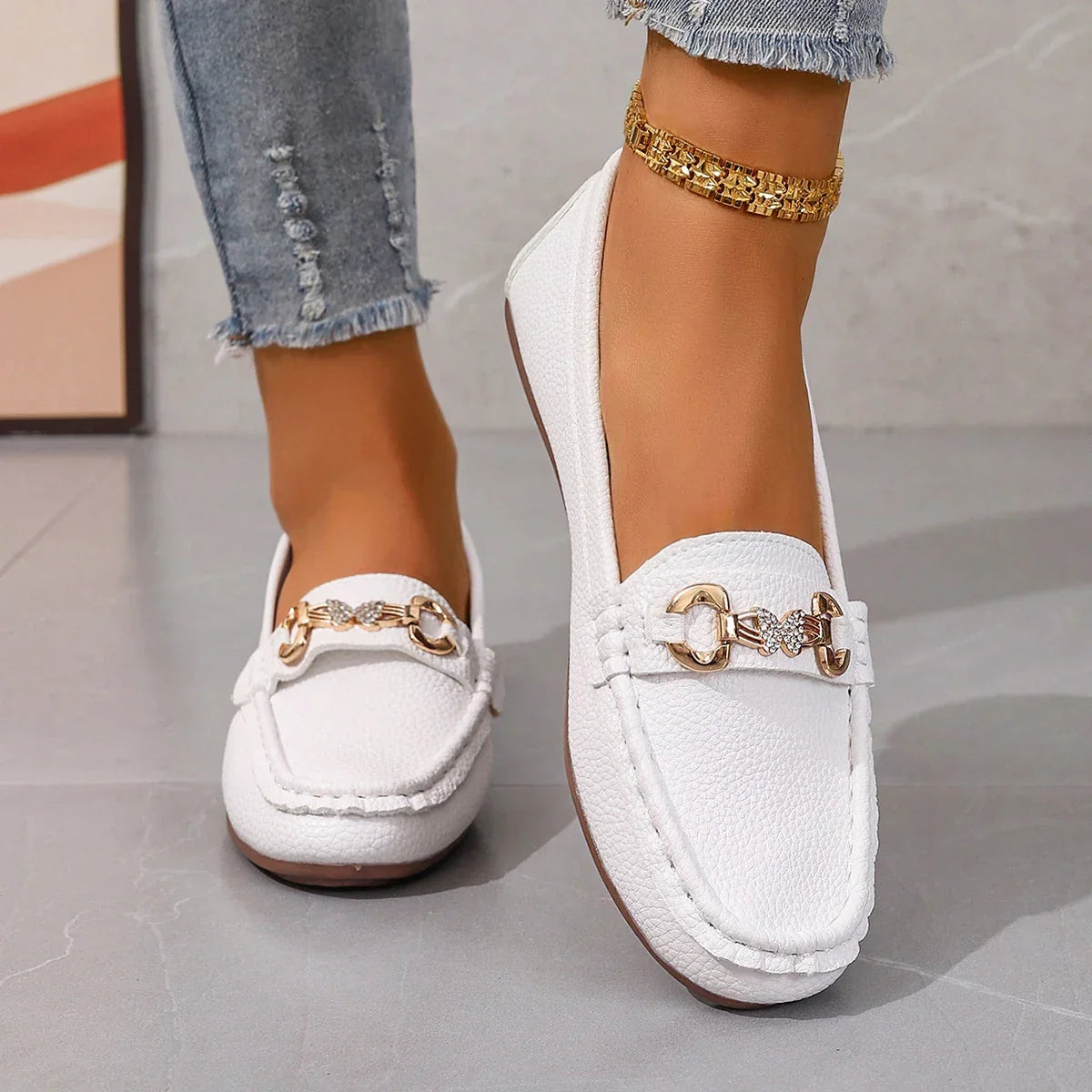 Mocassins Ricci En Cuir Pour Femmes