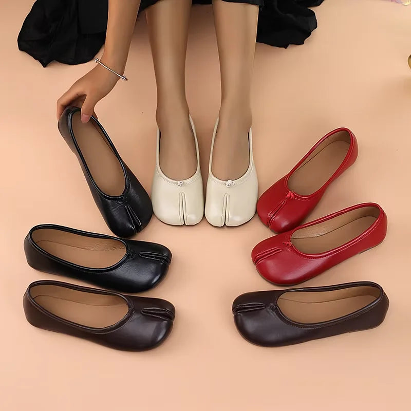 Aura™ – Ballerine Tabi in Pelle Morbida