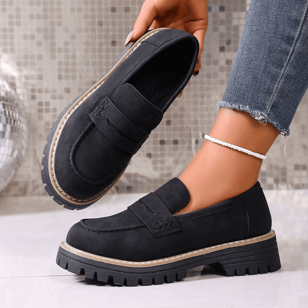 Mira™ – Mocassini con Plateau Stile College