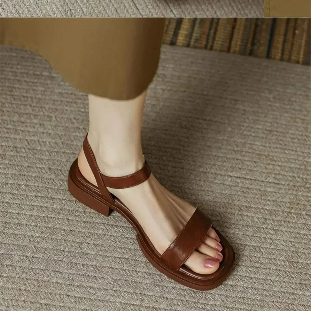 Sandales À Talon Klarina En Cuir