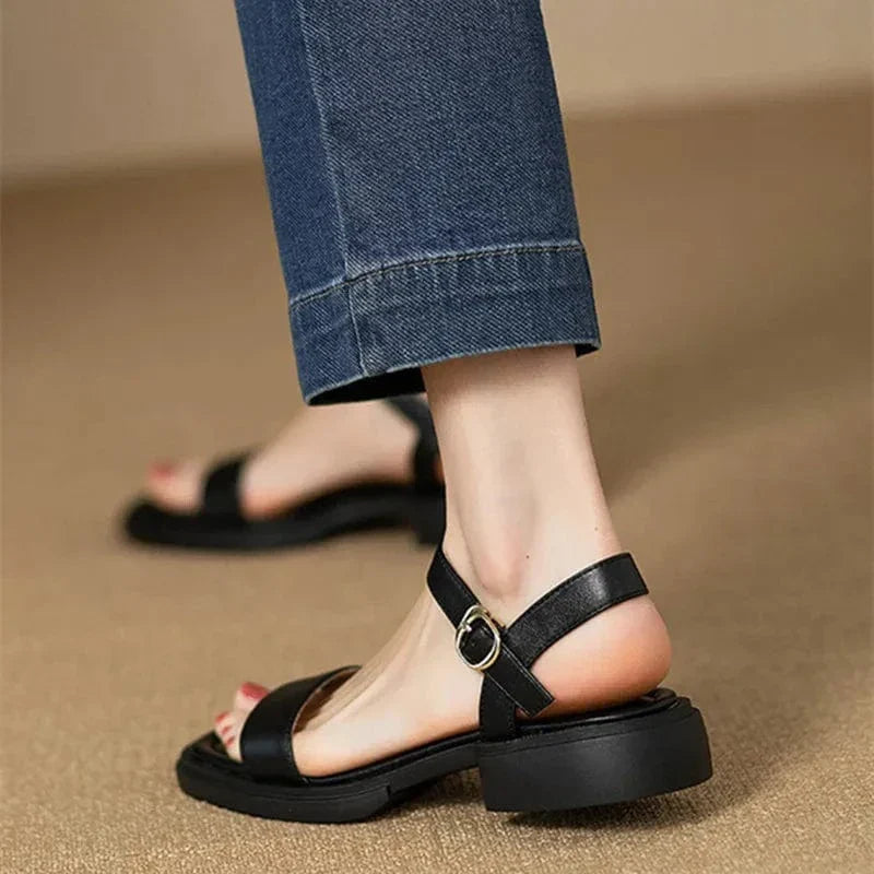 Sandales À Talon Klarina En Cuir