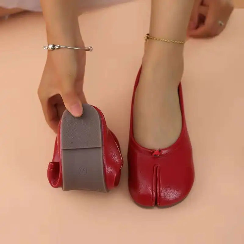 Aura™ – Ballerine Tabi in Pelle Morbida